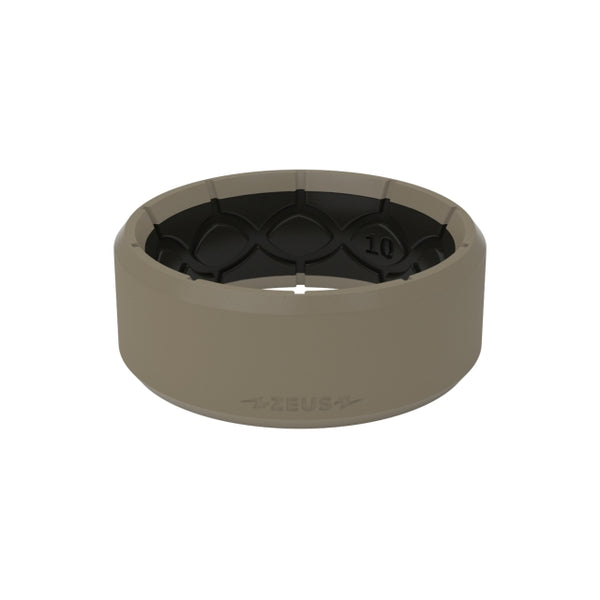 Groove Life Zeus Edge Flat Earth Silicone Ring Tan