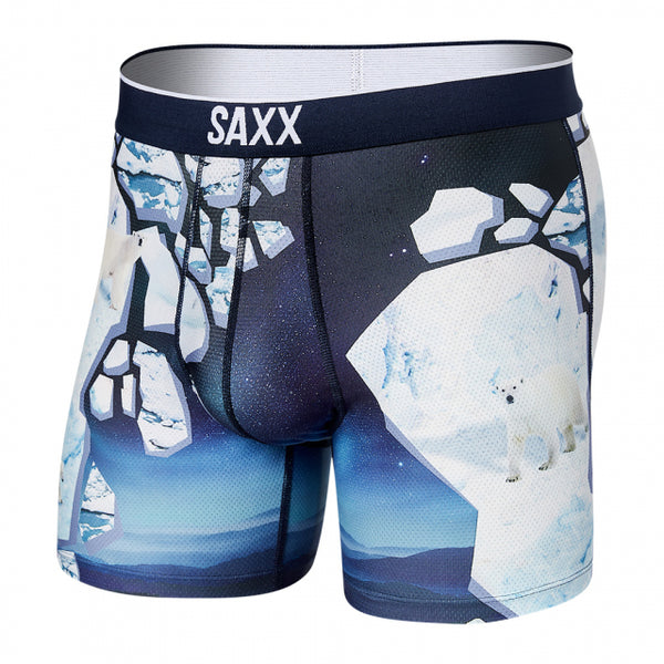 Saxx Volt Breathable Mesh Boxer Brief Polar Ice