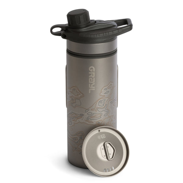 Grayl Geopress Titanium Filter & Purifer Bottle Covert Black
