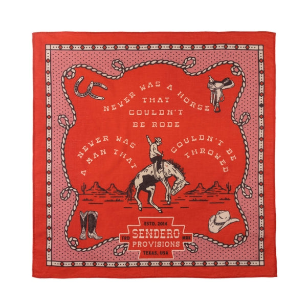 Sendero Never Was A Horse Bandana Red