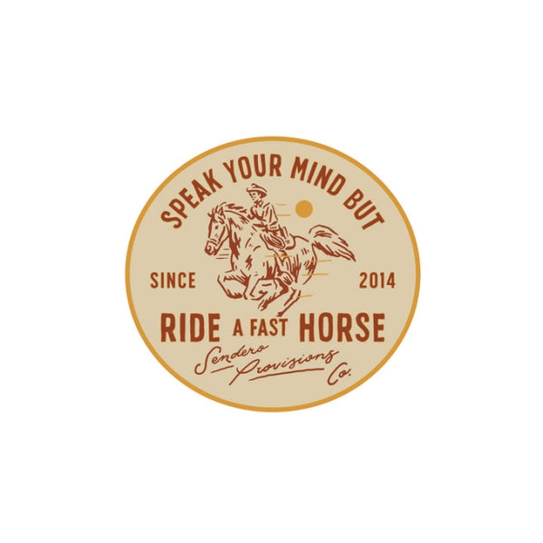 Sendero Fast Horse Sticker Beige