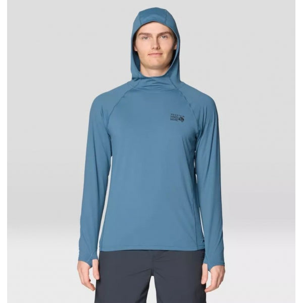 Mountain Hardwear Mens Crater Lake Long Sleeve Hoody Adriatic Blue