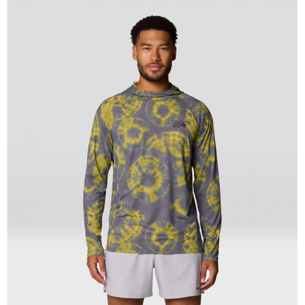 Mountain Hardwear Crater Lake Long Sleeve Hoody Adriatic Blue Spore Dye Print