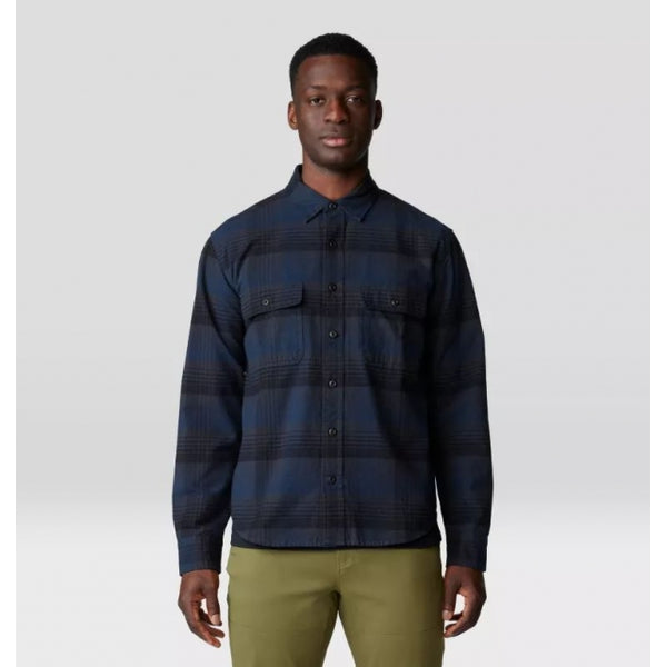 Mountain Hardwear Dusk Creek Long Sleeve Flannel Dark Storm Glasshouse Plaid