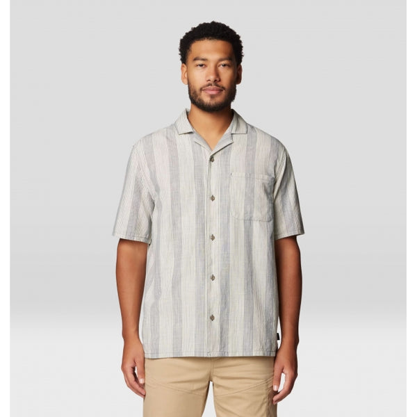 Mountain Hardwear Cottonwood Camp Lite Short Sleeve Shirt Moon Blue Strata Stripe