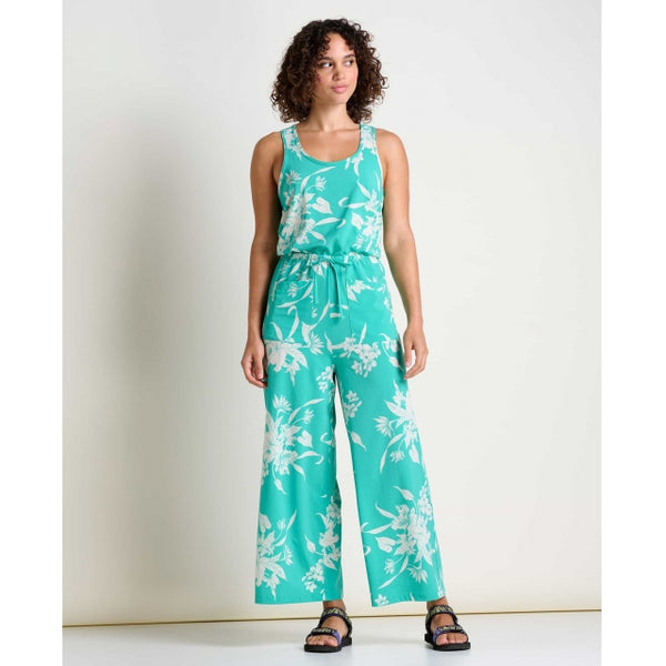 Toad&co Sunkissed Livvy Sl Jumpsuit Salt Leaf Texture Print