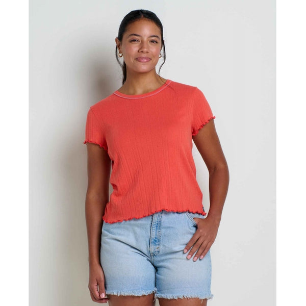 Toad&co Foothill Pointelle Ss Baby Tee Salamander