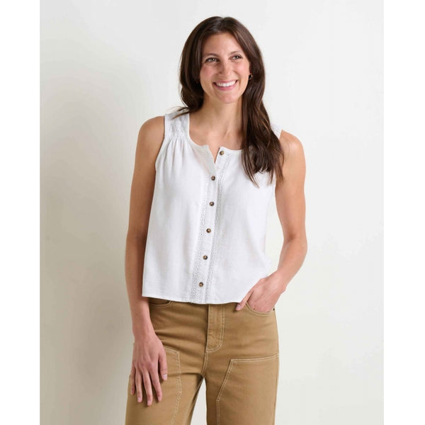 Toad&co Manzana Button Front Tank Egret