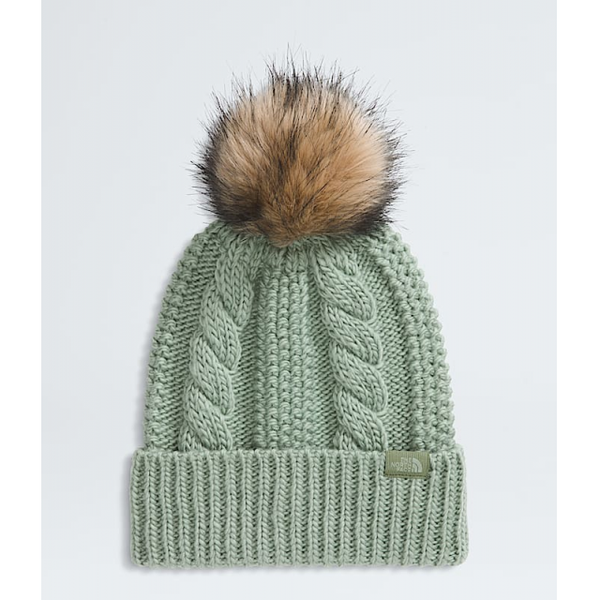 The North Face Oh Mega Fur Pom Beanie Slate Moss