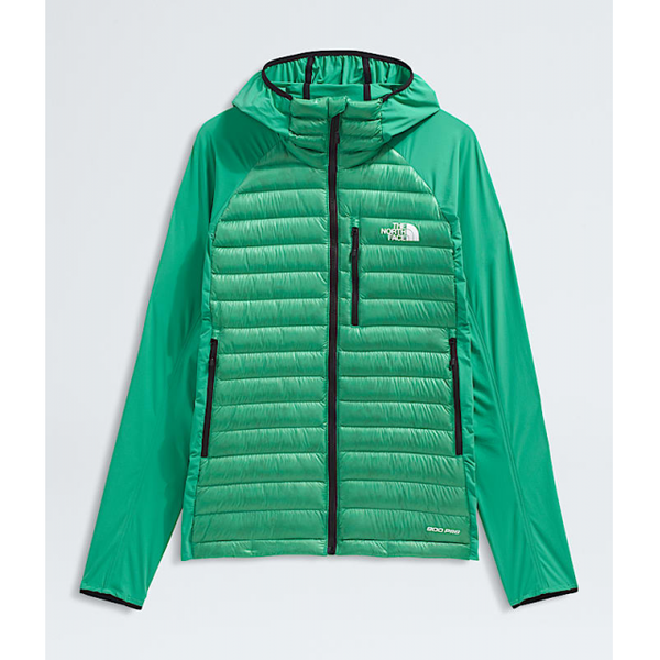 The North Face Womens Summit Breithorn Lt Hybrid Hoodie Nebula Green