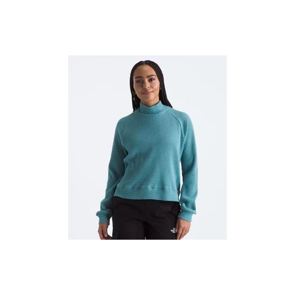 The North Face L/s Mock Neck Chabot Algae Blue
