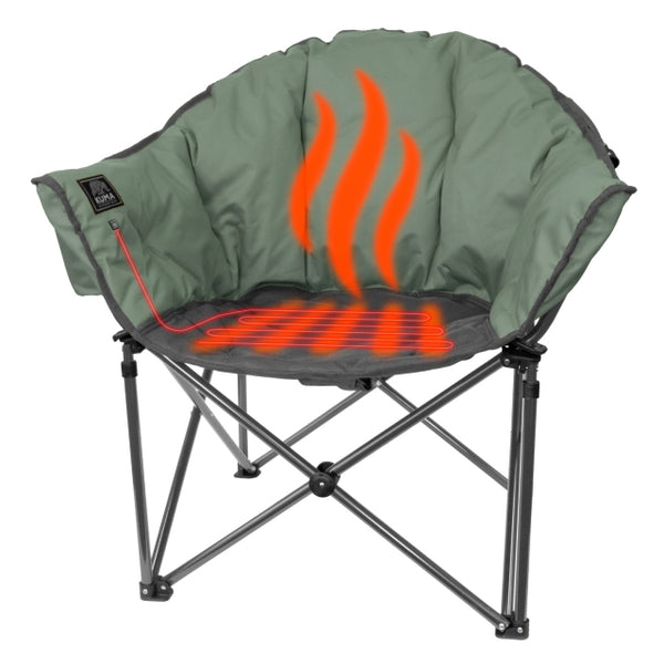 Kuma Outdoor Gear Lazy Bear Heated Chair W/ Power Bank & Bluetooth Sage/Graphite