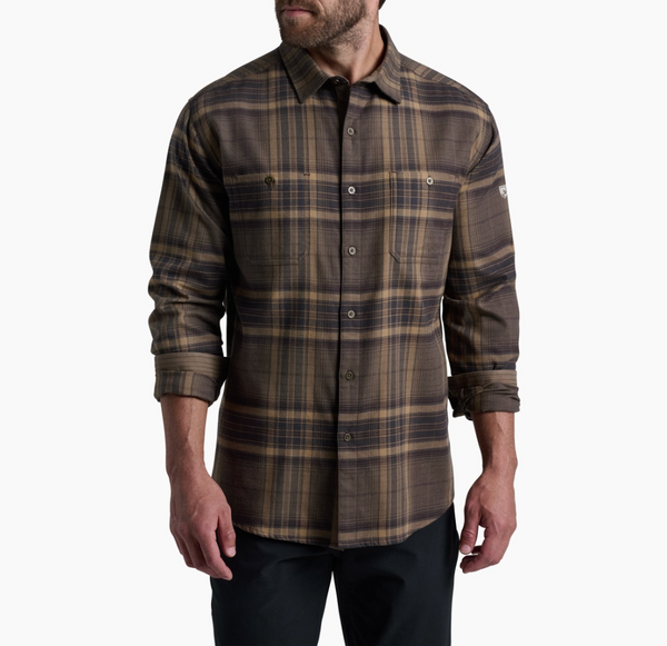 Kuhl Mens Fugitive Flannel Ls Roasted Barley
