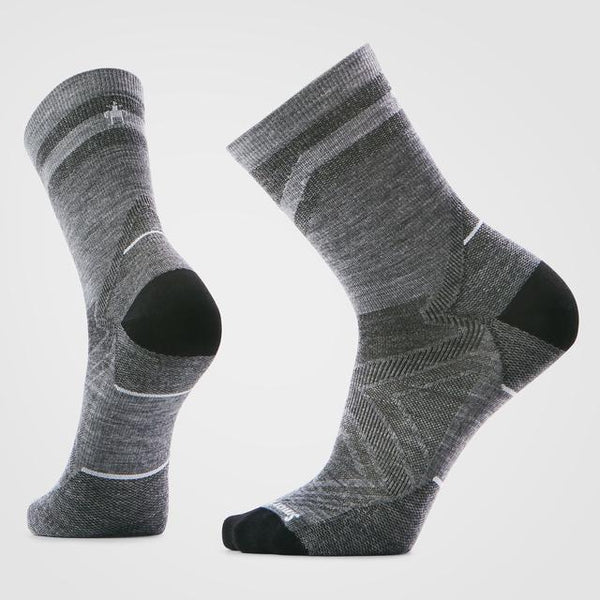 Smartwool Unisex Run Mid Crew Pattern Socks Twilight Blue Light Gray