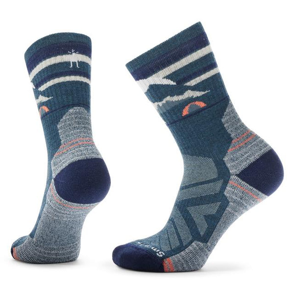 Smartwool Hike Light Cushion Mountain Moon Crew Socks Twilight Blue