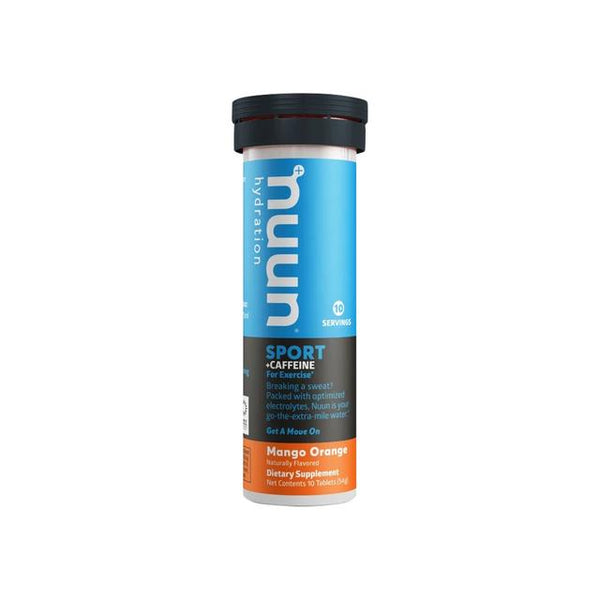 Nuun Sport + Caffeine Hydration Tablets 10 Serving Tube Orange/Black
