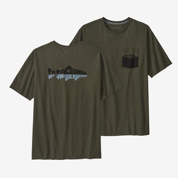 Patagonia Wild Waterline Pocket Responsibili-tee Basin Green