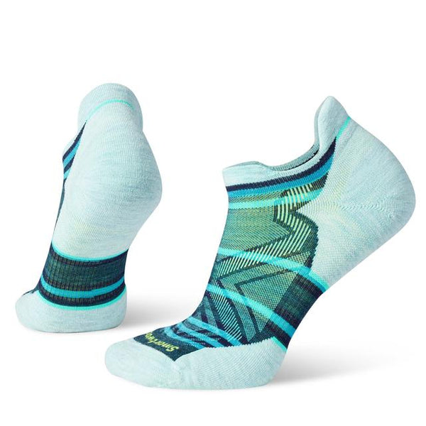 Smartwool Run Targeted Cushion Stripe Low Ankle Socks Twilight Blue