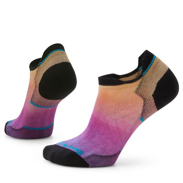 Smartwool Run Zero Cushion Ombre Print Low Ankle Socks Tandoori Orange