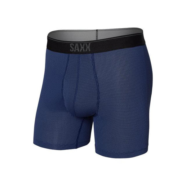 Saxx Quest Quick-dry Mesh Open Fly Boxer Briefs Midnight Blue