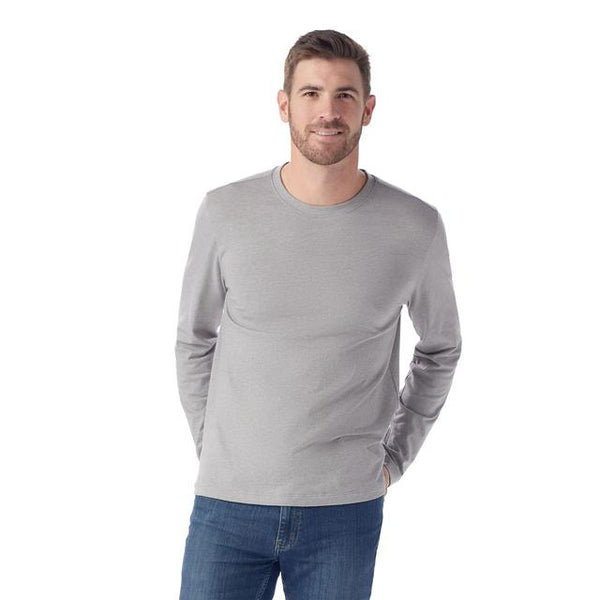 Smartwool Perfect Crew Long Sleeve Tee Light Gray Heather