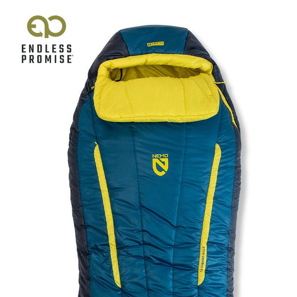 Nemo Forte Endless Promise Synthetic Sleeping Bag Abyss/Green Sheen