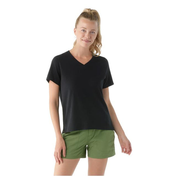 Smartwool Perfect V-neck Short Sleeve Tee Black