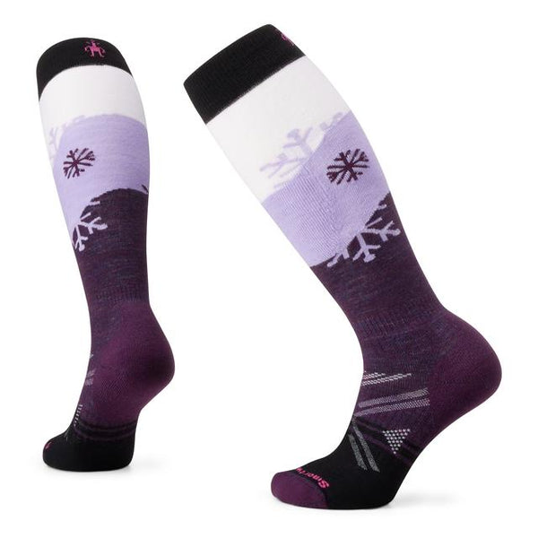 Smartwool Ski Snowpocalypse Pattern Over The Calf Socks Purple Iris