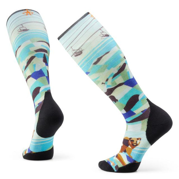 Smartwool Ski Targeted Cushion Bear Country Print Over The Calf Socks Capri