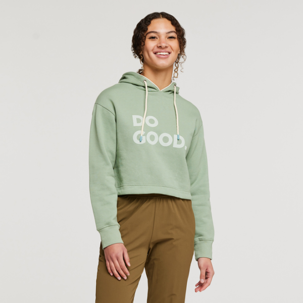 Cotopaxi Womens Do Good Organic Crop Sweatshirt Silver Leaf