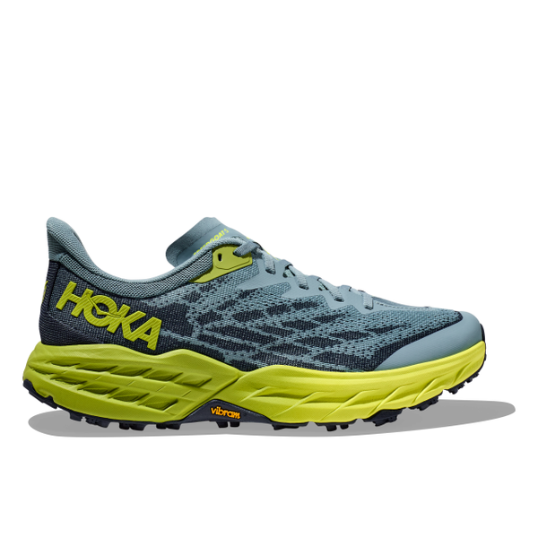 HOKA Mens Speedgoat 5 Stone Blue / Dark Citron