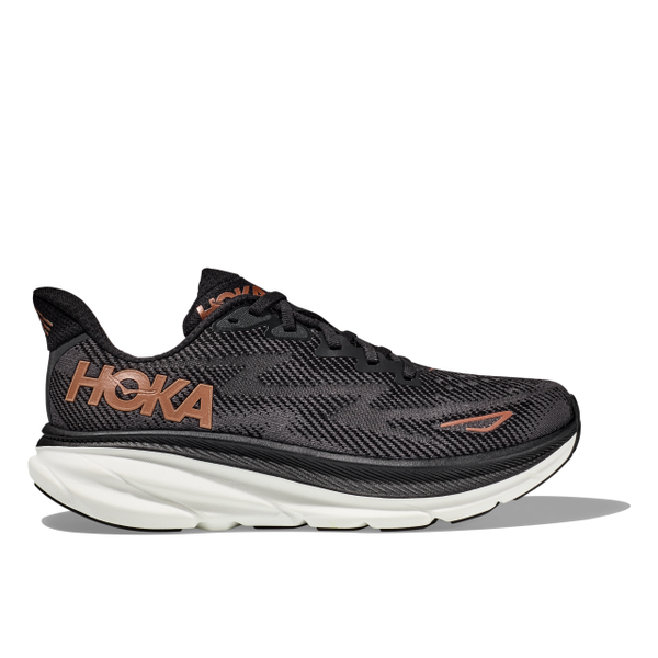 HOKA Womens Clifton 9 Black / Copper