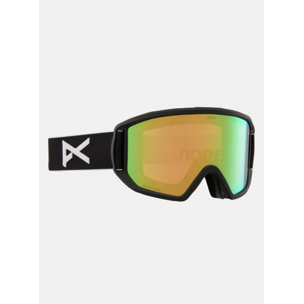 Burton Mens Anon Relapse Goggle + Bonus Lens Frame: Black, Lens: Perceive Variable Green (22% / S2), Spare Lens: Amber (55% / S1)