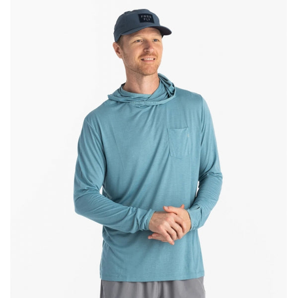 Free Fly Apparel Mens Bamboo Lightweight Hoodie Tidewater