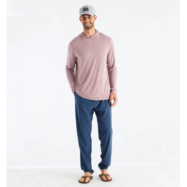 Free Fly Apparel Mens Bamboo Shade Hoodie Heather Adobe Red