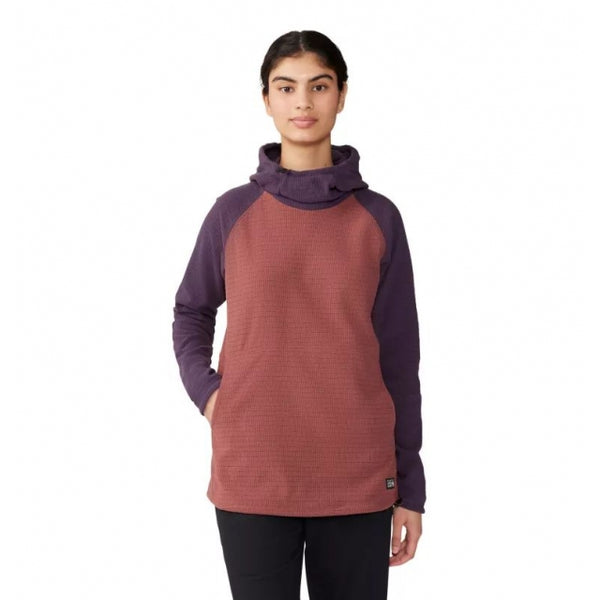 Mountain Hardwear Womens Summit Grid Tunic Hoody Clay Earth/Blurple