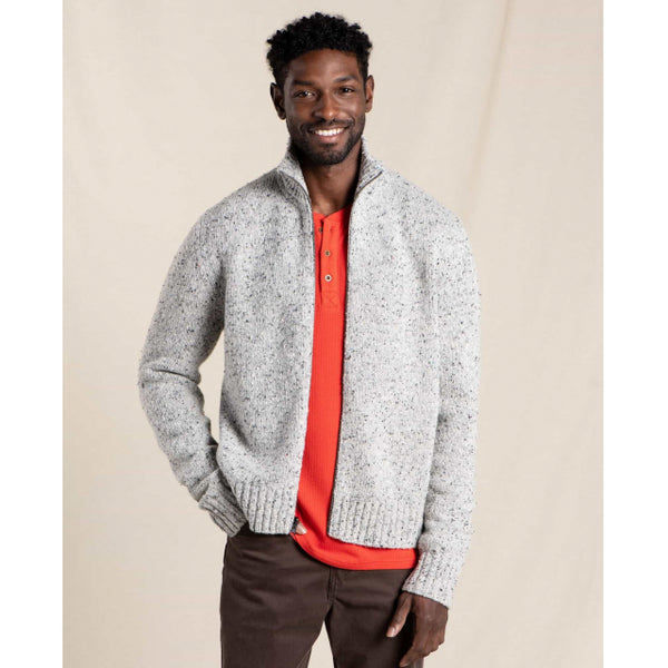 Toad&Co Mens Wilde Zip Sweater Heather Grey
