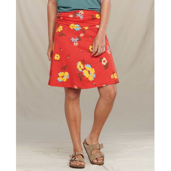 Toad&Co Womens Chaka Skirt Winterberry Floral Print