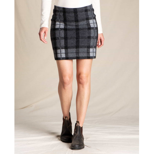 Toad&Co Womens Merino Heartfelt Sweater Skirt Soot