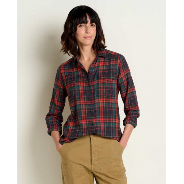 Toad&Co Womens Re-Form Flannel LS Shirt Black