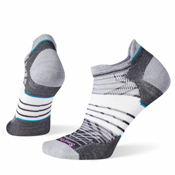 Smartwool Womens Run Zero Cushion Stripe Low Ankle Socks Black