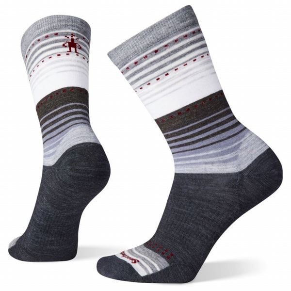 Smartwool Womens Everyday Stitch Stripe Crew Socks Charcoal