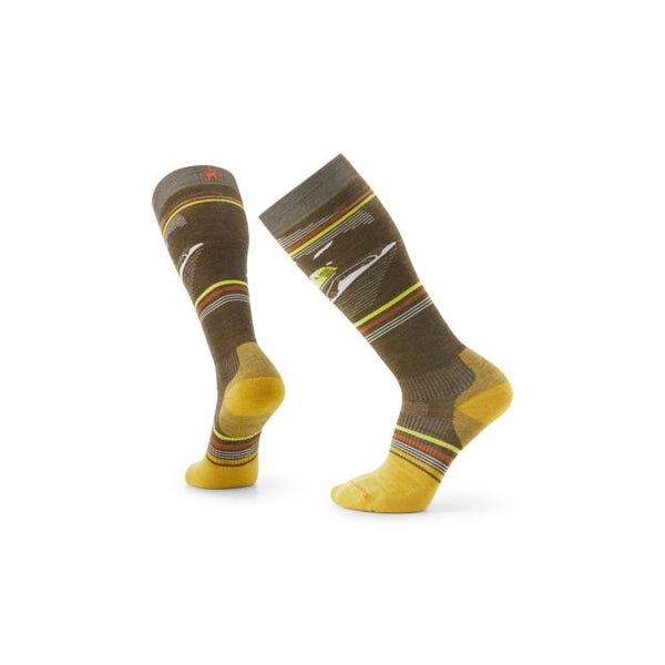 Smartwool Snowboard Targeted Cushion Piste Machine Over The Calf Socks ilitary Olive / M