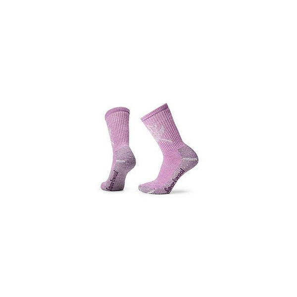 Smartwool Womens Hike Classic Edition Light Cushion Leaf Pattern Crew Socks Meadow Mauve
