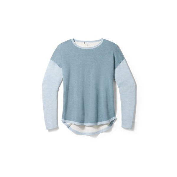 Smartwool Womens Shadow Pine Colorblock Sweater Lead Heather