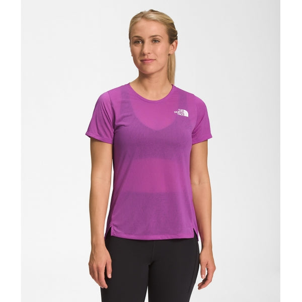 The North Face Womens Sunriser Short Sleeve Shirt Purple Cactus Flower
