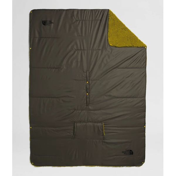 The North Face Wawona Fuzzy Blanket New Taupe Green/Sulphur Moss
