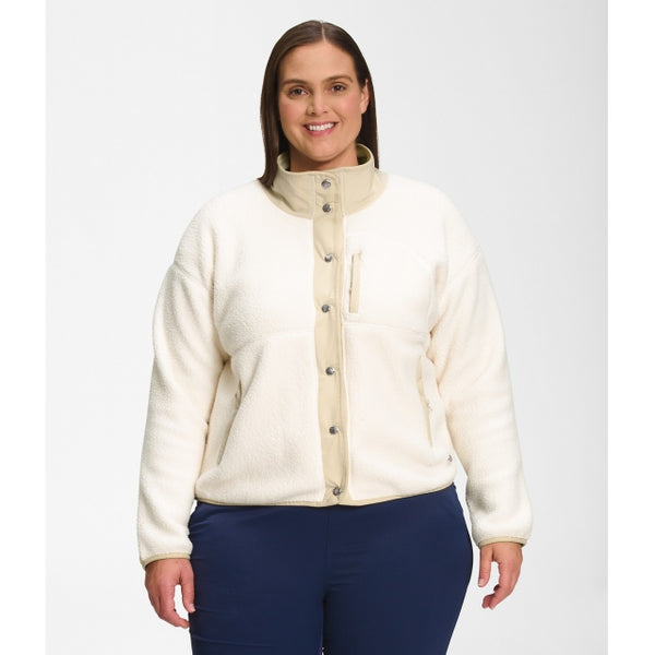 The North Face Womens Plus Cragmont Fleece Jacket Gardenia White/Gravel