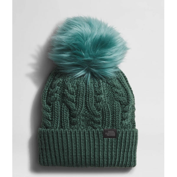 The North Face Womens Oh Mega Fur Pom Beanie Dark Sage