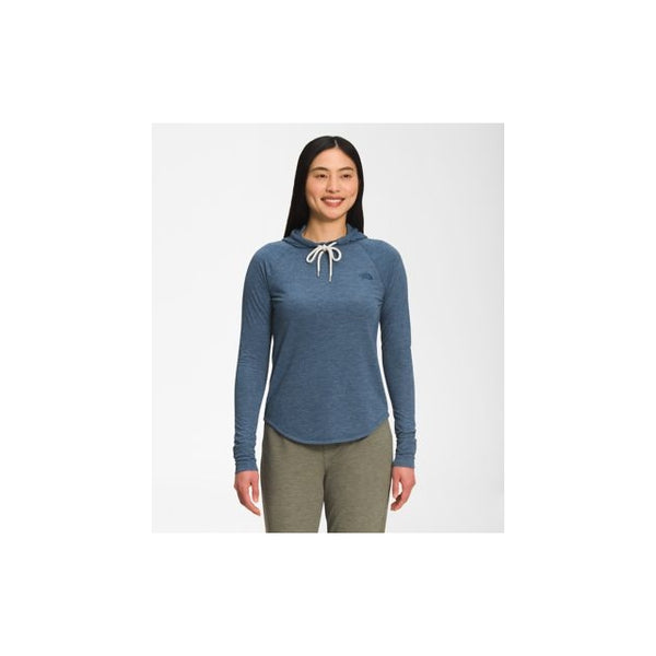 The North Face Womens Westbrae Knit Hoodie Shady Blue Heather